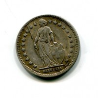 Svizzera, Confederazione: 1 franco 1907