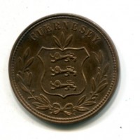 Guernsey, Vittoria (1837-1901): 8 doubles 1864 (KM#7)
