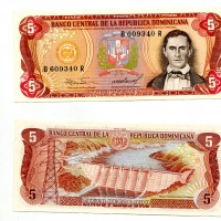 Repubblica Domenicana: 5 pesos oro 1985 (Pick#18c)
