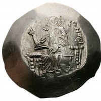 Alessio II Angelo Comneno (1195-1203): aspron trachy zecca di Costantinopoli (D.Oaks#2b; Sear#2009), grammi  4.41, mm 30