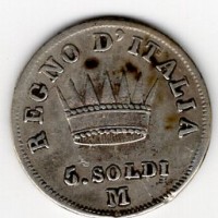 Milano, Napoleone I (1805-1814): 5 soldi 1811 (Gigante#190)
