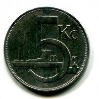 Cecoslovacchia, Repubblica (1918-1938): 5 Korun 1929 (KM#11)
