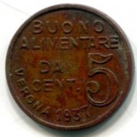Verona: buono alimentare da 5 cent.
