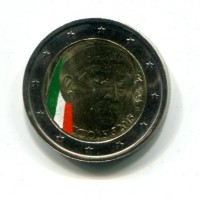 Italia 2013: 2 euro commemorativi "Giovanni Boccaccio", colorato