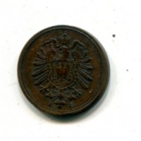Germania, Guglielmo I (1871-1888): 1 pfennig 1875-J (KM#1)
