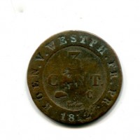 Germania, Westphalia, Hyeronimus Napoleon (1807-1813): 3 cent 1812-C (Jaeger#32)
