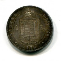 Ungheria, Francesco Giuseppe (1848-1916): 1 fiorino 1878-KB (KM#453.1)