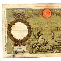 Regno, Vittorio Emanuele III: 100 lire 02/11/1937 "Roma Guerriera" (GiganteBI#19/18), forellini, macchia

