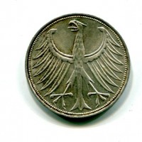 Germania, Rep. Federale (dal 1949): 5 marchi 1966-D (KM#112.1)