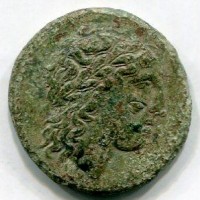 Sicilia-Siracusa, Hiketas II (287-278 a.C.): AE 24 mm (Sng Ans#797/802), gr. 7,31, patina verde