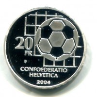 Svizzera, Confederazione: 20 franchi 2004 "Fifa Centennial"
