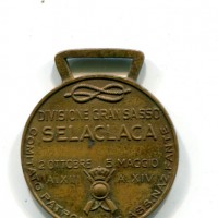 Divisione Gran Sasso 02/10/XIII 05/05/XIV: medaglia di Selaclaca "VBI ROMA IBI LEX" 17,84g 33mm