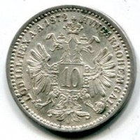 Austria, Francesco Giuseppe (1848-1916): 10 kreuzer 1872 (KM#2206)
