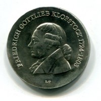 Germania, Rep. Democratica (1949-1990): 5 marchi 1978 "F.Klopstock"  (KM#67)
