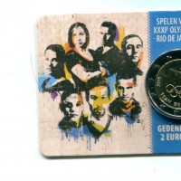 Belgio 2016: 2 euro "Olimpiadi Rio De Janeiro", versione olandese. In coincard ufficiale