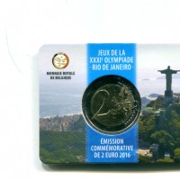 Belgio 2016: 2 euro "Olimpiadi Rio De Janeiro", versione olandese. In coincard ufficiale