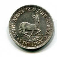 Sud Africa, Giorgio VI (1936-1952): 5 scellini 1950 (KM#40.1)