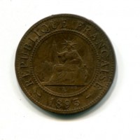 Indocina Francese: 1 cent. 1893 (KM#1)

