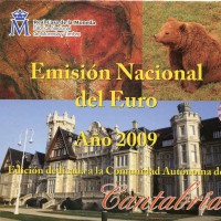 Spagna 2009: serie euro, in confezione originale zecca "Cantabria"