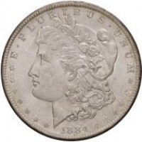USA: 1 dollaro 1884-O "Morgan", fondi lucenti