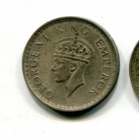 India Britannica, Giorgio VI (1936-1947): 1/2 rupia 1941 (KM#552)
