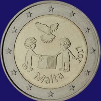 Malta 2017: 2 euro commemorativo "Bambini con Solidarietà e Amore"
