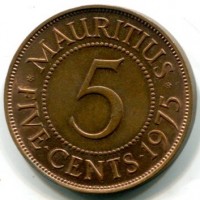 Mauritius: 5 cent.1975 (KM#34)
