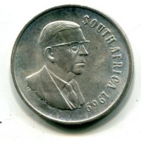 Sud Africa: 1 rand 1969 (KM#80.1)
