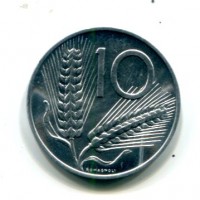 Repubblica Italiana (dal 1946): 10 lire 1967 "Spighe" (Gigante#242)
