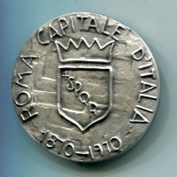 Roma 1970: medaglia "Roma Capitale" (1870-1970): opus Greco, diametro 50mm, gr.105,30