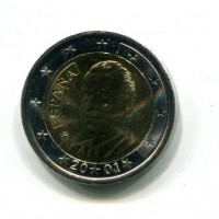 Spagna 2001: 2 euro "Ritratto di Re Juan Carlos I"
