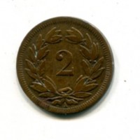 Svizzera, Confederazione: 2 rappen 1850
