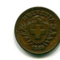 Svizzera, Confederazione: 1 rappen 1889
