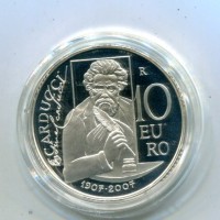 San Marino 2007: 10 euro "Giosuè Carducci", in confezione originale
