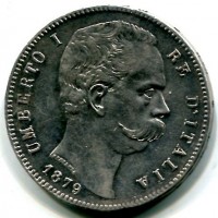 Umberto I (1878-1900): 5 lire 1879 (Gigante#24)
