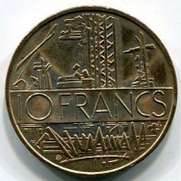 Francia, Quinta Repubblica (dal 1959): 10 franchi 1987 "Mathieu" (Gadoury#814)