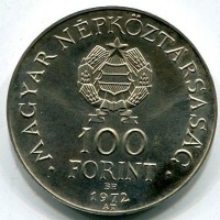 Ungheria, Repubblica Popolare (1949-1989): 100 forint 1972 (KM#598)