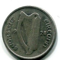 Irlanda: 1 fiorino 1928 "Salmone" (KM#7)
