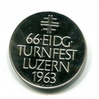Svizzera, Lucerna: medaglia 1963 "66° Turnfest", gr.15,08