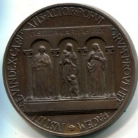 Pio XII (1939-1958): medaglia annuale 1956-XVIII, opus Mistruzzi (Cusumano/Modesti#182), diametro 44 mm.

