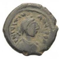 Giustiniano I (527-565 d.C.): pentanummo, zecca di Antiochia (Sear#244), grammi 2,49