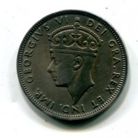 Cipro, Giorgio VI (1936-1952): 2 scellini 1947 (KM#28)
