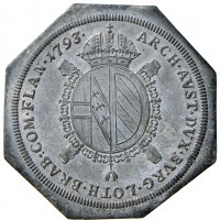Milano, Francesco II (1792-1800): sovrana 1793 prova diritto e rovescio su due lamine (PaganiP#6/B), molto rare ed interessanti, grammi 6.78 e 6.53