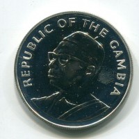 Gambia: 10 dalasis 1975 "10° Anniversario Indipendenza" (KM#16A)