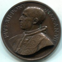 Pio XII (1939-1958): medaglia annuale 1945-VII (Mistruzzi#47), opus Mistruzzi