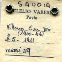 Vittorio Emanuele III (1900-1943): 5 lire 1911 "Cinquantenario" (Gigante#71), sigillata "C. Varesi"