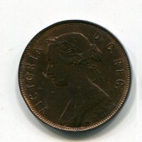 Canada, Newfoundland, Vittoria (1837-1901): 1 cent. 1880 (KM#1)