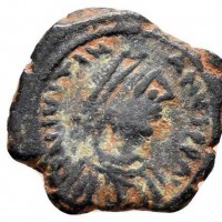Giustiniano I (527-565 d.C.): pentanummo, zecca di Antiochia (Sear#244), grammi 2,49, 18 mm