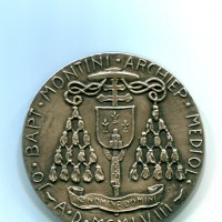 Paolo VI (1963-1978): medaglia 1958 "Ecclesiae Mediolanensis Parentes Maximi", opus Johnson, gr.99,6 diametro 61mm