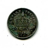 Francia, Napoleone III (1852-1870): 20 cent. 1867-A (Gadoury #309)
